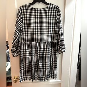 Topshop plaid cotton dress